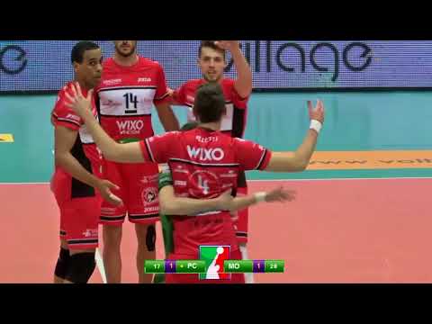 Highlights Wixo LPR Piacenza - Azimut Modena 3-2 (10-01-18)
