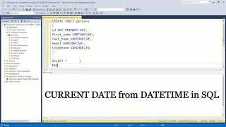 How to get DATE from DATETIME in SQL