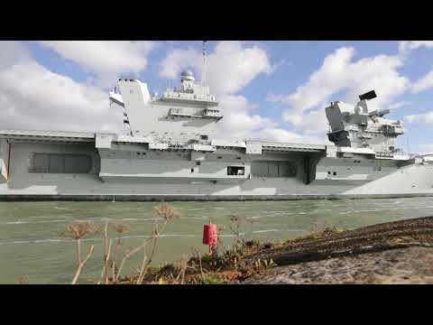 HMS Queen Elizabeth Departs Portsmouth 2 Feb