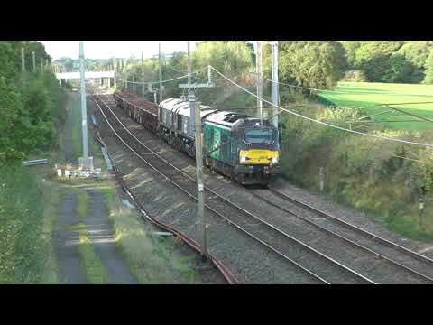 Railway videos'68016+66428+66305'sb Carlisle Crewe Basford Hall engineers Charnock Richard 4'10'21