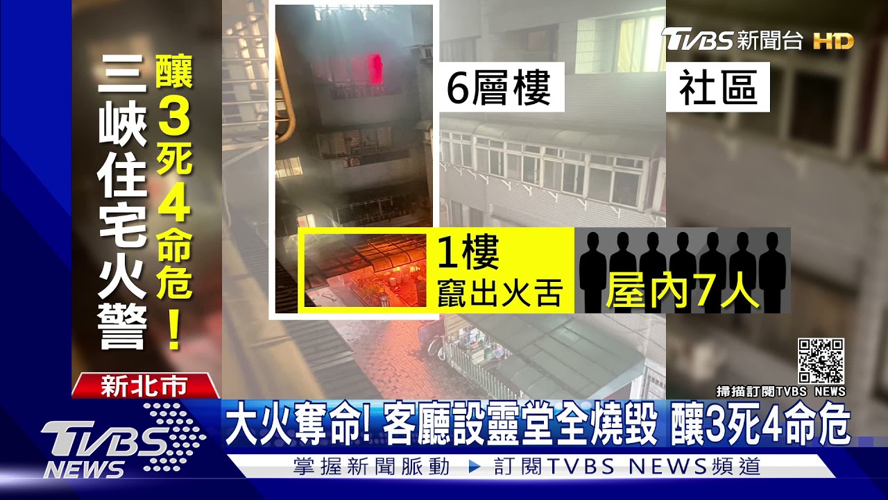 大火奪命!客廳設靈堂全燒毀 釀3死4命危