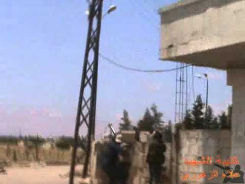 التصدي للطيران المروحي من قبل كتيبة الشهيد علاء الزهوري في ريف حمص