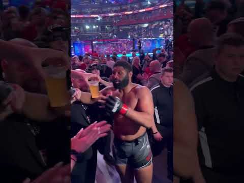 Offering UFC fighters beer after they fight