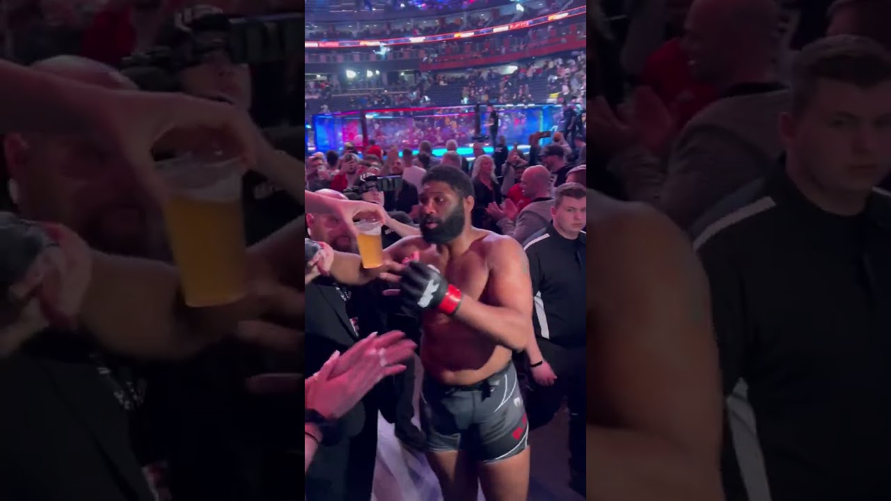 Offering UFC fighters beer after they fight