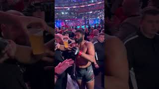 Offering UFC fighters beer after they fight