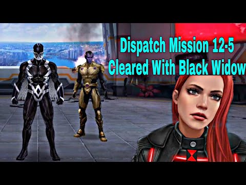 How To Win Dispatch Mission Stage 12-5 With 80 Level Black Widow - Marvel Future Fight