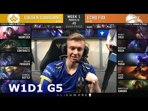 GGS vs FOX | Week 1 Day 1 S9 LCS Summer 2019 | Echo Fox vs Golden Guardians W1D1