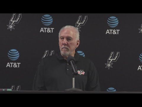 Gregg Popovich speaks pregame before Spurs host Jazz