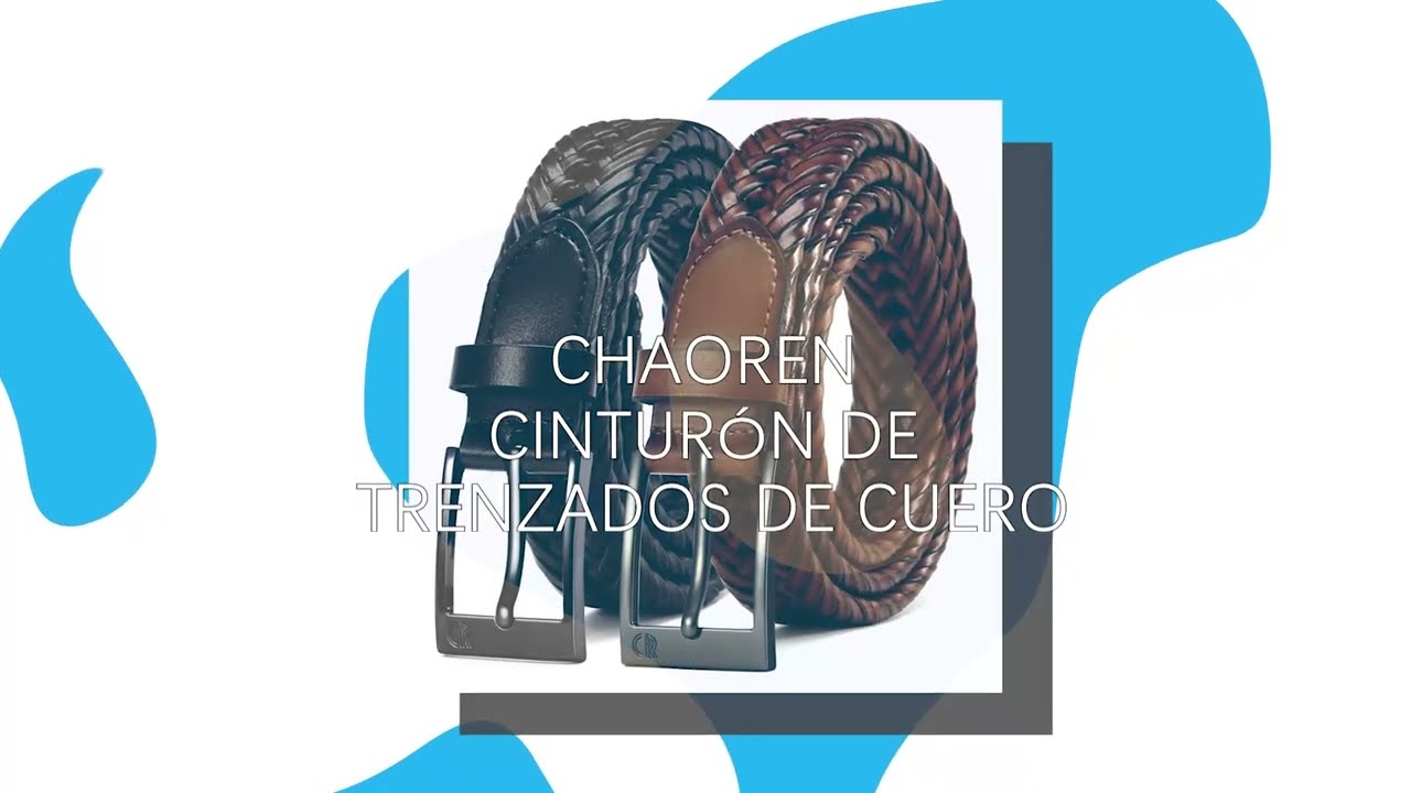CHAOREN CINTURÓN DE CUERO TRENZADO CASUAL RETRO - EN ESPAÑOL