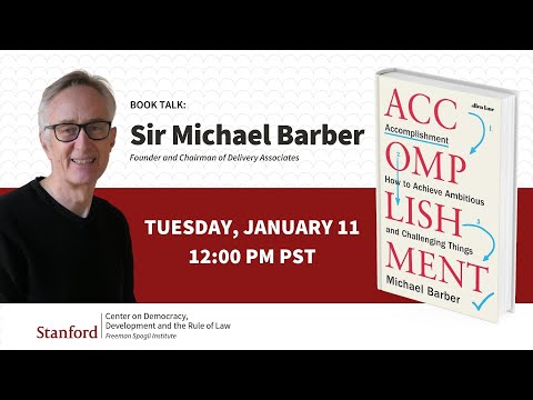 Accomplishment – Book Talk with Sir Michael Barber