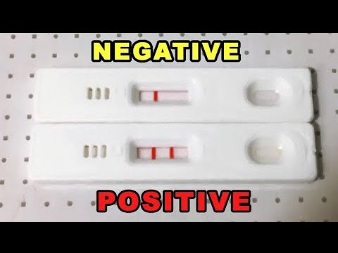 PREGNANCY TEST POSITIVE  AND NEGATIVE