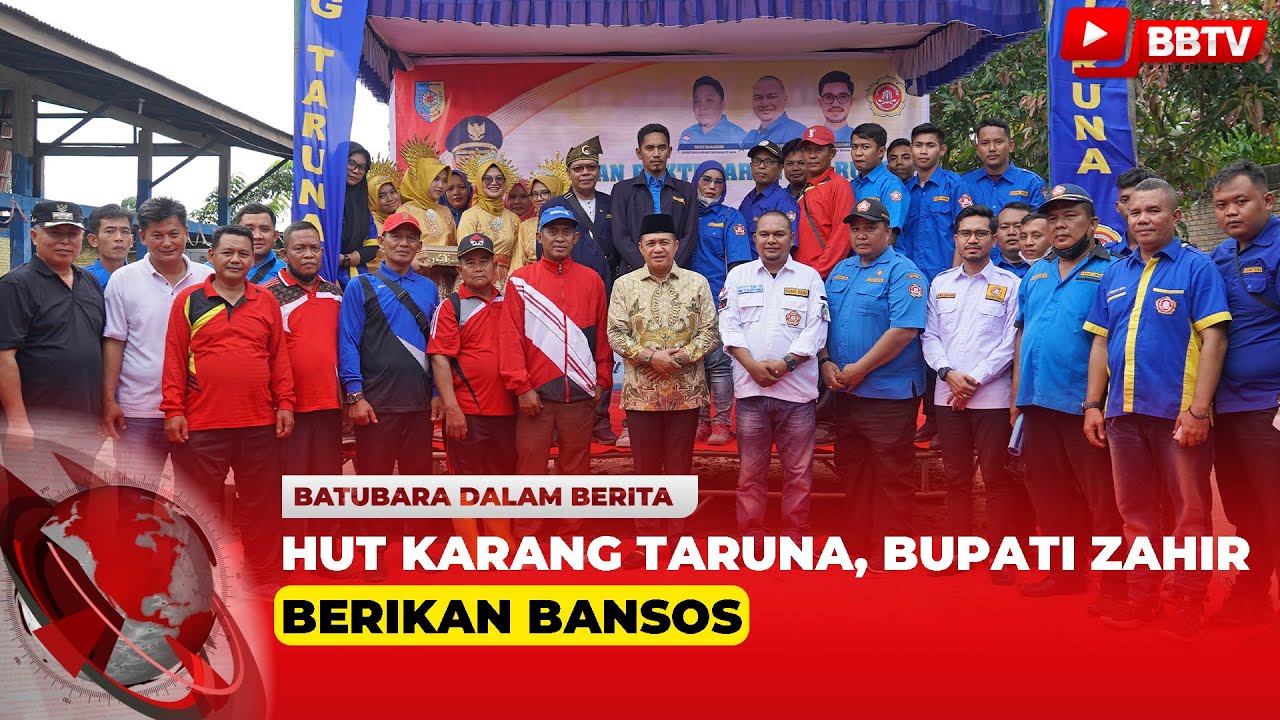 HUT KARANG TARUNA, BUPATI ZAHIR BERIKAN BANSOS