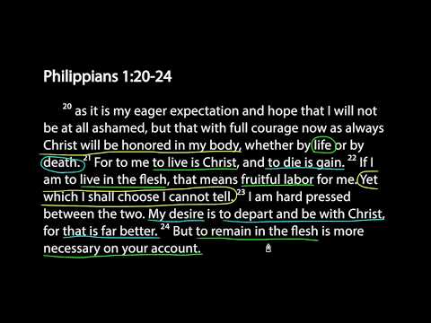Savoring Scripture - Philippians 1:20-24