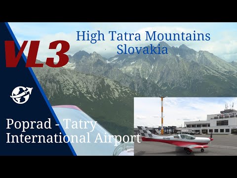 Poprad Tatry International Airport and the High Tatra Mountains. Goodbye to our VL3!