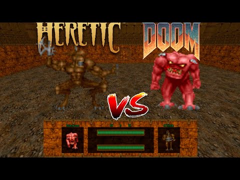 Clink vs Demon - CROSSOVER FIGHT - DOOM Classic Monster Infighting