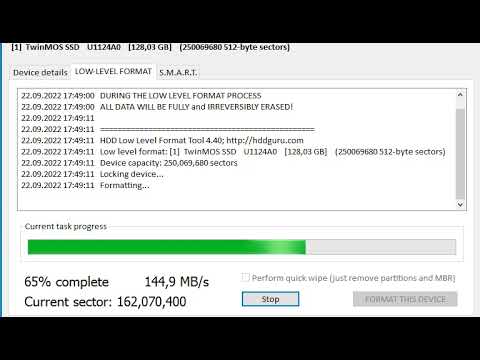 TwinMOS SSD 128Gb Hard Disk Low Level Format