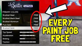 How to Get ANY PAINTJOB FOR FREE - Quick Tip For NEW GTA Online Players