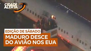 Assista ao momento em que Nicolás Maduro desce do avião nos EUA