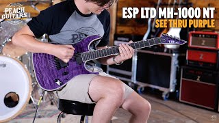Video thumbnail for No Talking...Just Tones | ESP LTD MH-1000 NT | See Thru Purple by Peach Guitars