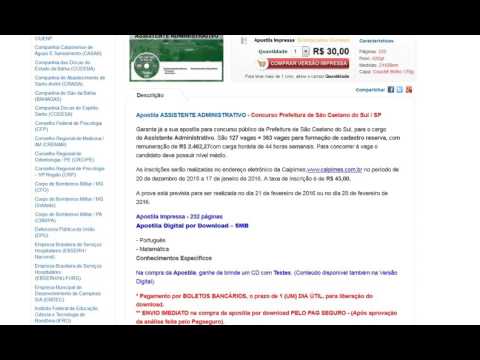 Concurso Prefeitura de São Caetano do Sul / SP ASSISTENTE ADMINISTRATIVO
