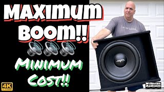 BIG BASS at Low Cost SKAR AUDIO 18 inch Subwoofer SDR-18 [4K]