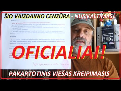 Oficialus viešas kreipimasis į Tytuvėnų seniūną (pakartotinis, nes YouTube ankstesnįjį - pašalino)