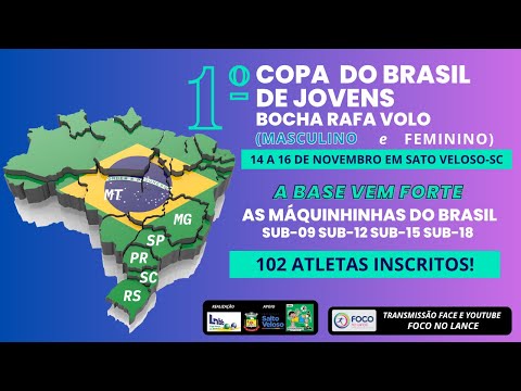 1ª FASE (NOITE) 1ª COPA DO BRASIL DE JOVENS SUB-09/12/15/18 MASCULINO E FEMININO DIA 15/11/25