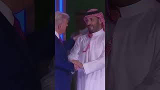 WATCH: Trump Shakes Hands With Saudi Crown Prince As YMCA Plays