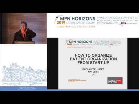 12. How to organize patient organizations from a startup to a mature group – Marion Campbell Drew