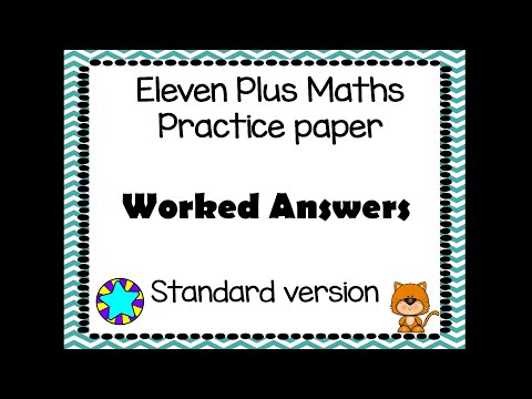 11 Plus Eleven Plus Maths Test Questions and Answers   Standard paper 1