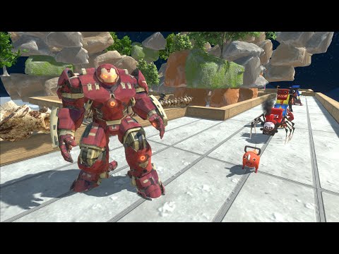 HULK BUSTER FIGHT MONSTER DEATH RUN - Animal Revolt Battle Simulator