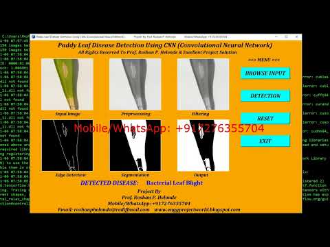 Python Code On Paddy Leaf Disease Detection Using Cnn Convolutional Neural Network Full Source Code