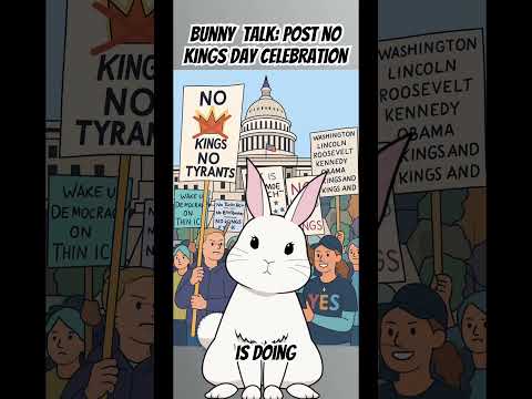 Bunny talk: post no kings day #bunny #protest #maga #nokingsday
