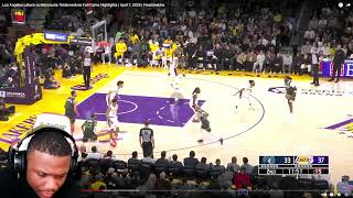 Los Angeles Lakers vs Minnesota Timberwolves Full Game Highlights | April 7, 2024 | Reaction