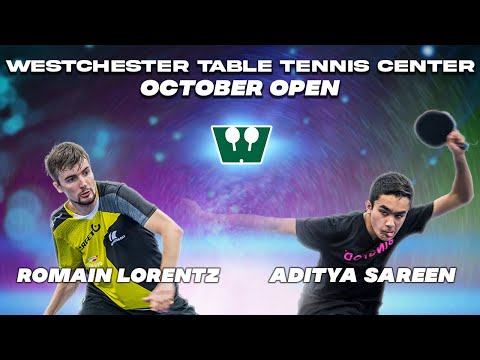 Adi Sareen Vs Romain Lorentz Westchester Table Tennis Center October 2022 Open Finals  4KHD!