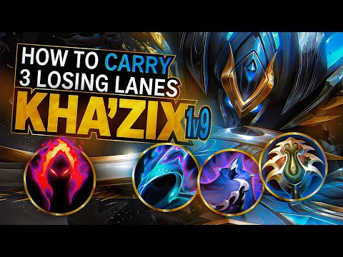 How to Carry 3 Losing Lanes with Kha'Zix | perryjg guide