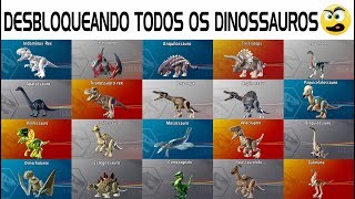 LEGO Jurassic World - COMO DESBLOQUEAR TODOS OS DINOSSAUROS