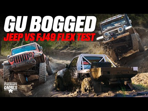 JEEP vs FJ49 FLEX TEST - GU PATROL MUD RUN - Jeep Gladiator Build Episode 4