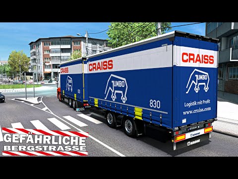 ETS2 Mercedes Actros MP4 TANDEM in the Serpentines [#1484] EURO TRUCK SIMULATOR 2