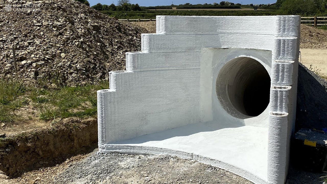 3D printed concrete wall used for National Highways project