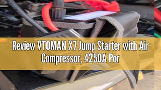 Review VTOMAN X7 Jump Starter with Air Compressor, 4250A Portable Car Jumper with 160PSI Digital Tir