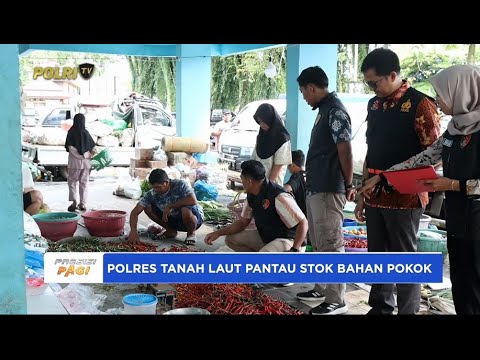 POLRES TANAH LAUT CEK STOK BAHAN POKOK DI PASAR