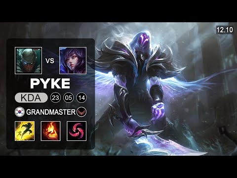 Pyke vs Ahri Mid - KR Grandmaster - Patch 12.10 Season 12