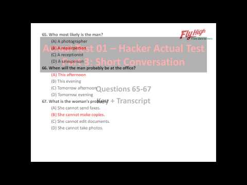 TOEIC   PART 3 CONVERSATION 65 67