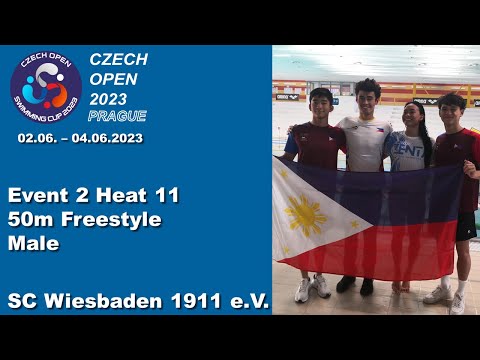 Czech Open 2023 Event 2 Heat 11 50m Freestyle Male