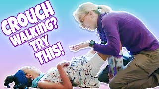 Helping Crouch Walking with Hip Extension 🚶🏿♀️| Pediatric Physical Therapy for Cerebral Palsy #50