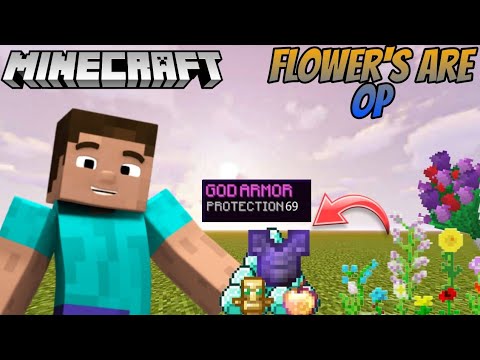 Minecraft Flower Gives Insane OP Items 🤯 #minecraftbut