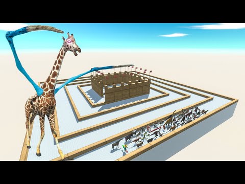 Escape From Alien Giraffe - Last Survivor -  Swirl Course | Animal Revolt Battle Simulator