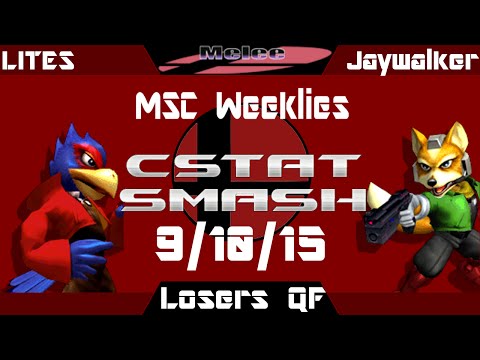 MSC Melee 9-10-15 Singles LQF - LITES (Falco) vs. Jaywalker (Fox)