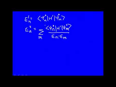 Perturbation theory - second order